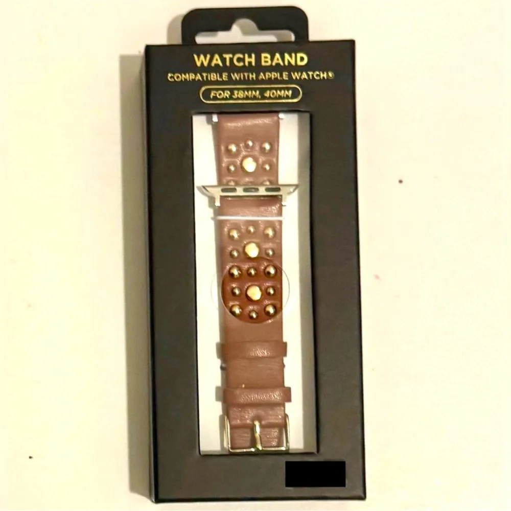 2-American Exchange Ladies Metal Strap/Interchangeable Brown Vegan Leather band